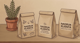 Torebki fałdowe z nadrukiem